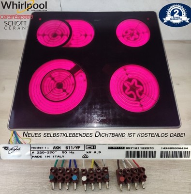 Whirlpool AKM 611/WP  Kochfeld m.Schott Ceran Glaskeramik Mit 2Jahren Garantie