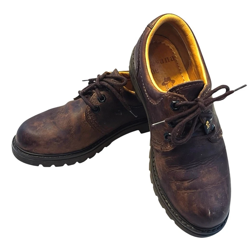 Sapato Oxfords Feminino Havana Joe Tamanho 8 Marrom Robusto Couro Sola Lug Clássico - Imagem 3 de 4