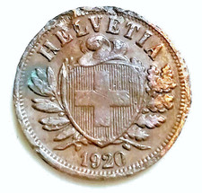 SWITZERLAND - 2 RAPPEN 1920 RARE - LOW CONSERVATION