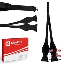Men's 100 Silk Self Tie Bow Tie, Classic Formal Tuxedo Style with Adjustable