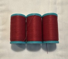 Coats Clark Bold Hand Quilting Cotton Thread Red 2250 175 Yards Each 3 Spools