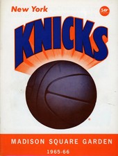 1965-66 NBA BOSTON CELTICS vs. NEW YORK KNICKS GAME PROGRAM (UNSCORED) + LINEUP