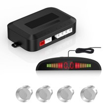 Car Auto Vehicle Reverse Backup Radar System with 4 Parking Sensors Distance Det