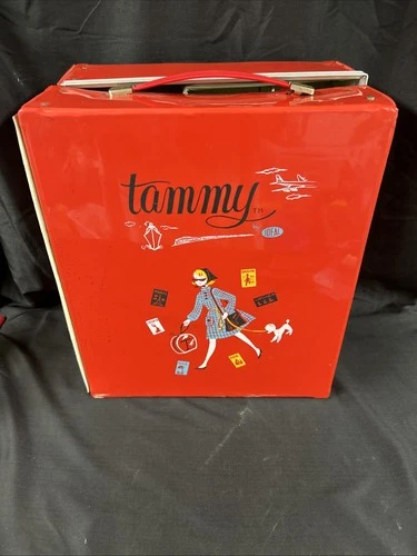 Vintage Tammy Doll With Carrying Case, Outfits, Accessories Dog And Paperwork