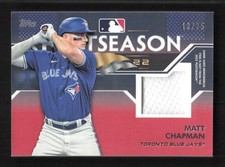 Matt Chapman 2023 Topps Postseason Performance Relics Red #/25 #PPR-MC