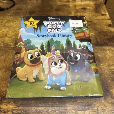 NEW Sealed Puppy Dog Pals Storybook Library Box Set 10-Books Disney Junior 11253