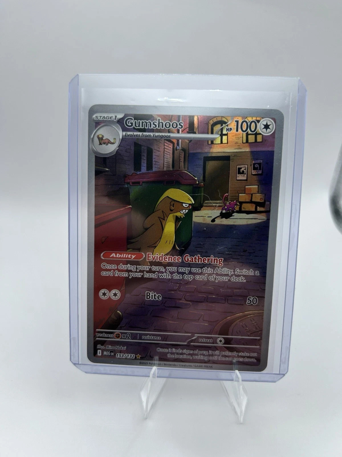 Gumshoos 153/132 Me01: Mega Evolution Holo NM FAST SHIP