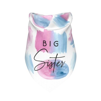 Hundehalstuch „Promoted To Big Sister“ – Aus Weichem Flanell, 63,5x43,2 Cm, Für Kleine Bis Große Hunde (rosa Druck)