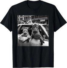 Funny Gangster Cats Street Design Funny Gangster Cat Unisex T-Shirt
