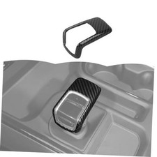 Carbon Fiber Gear Shift Knob Cover Trim Decorative Interior Carbon Fiber Grain