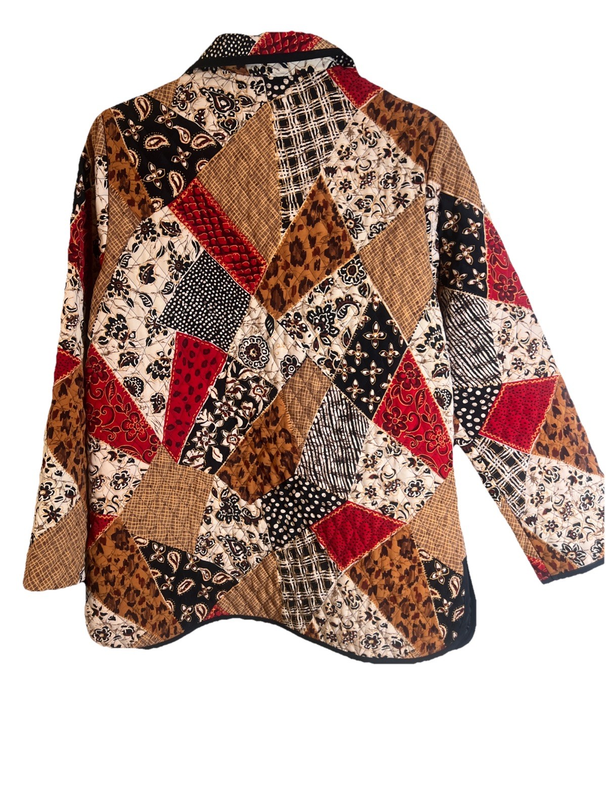 Woman’s Patchwork Quilted Jacket Size Medium-Mult… - image 2