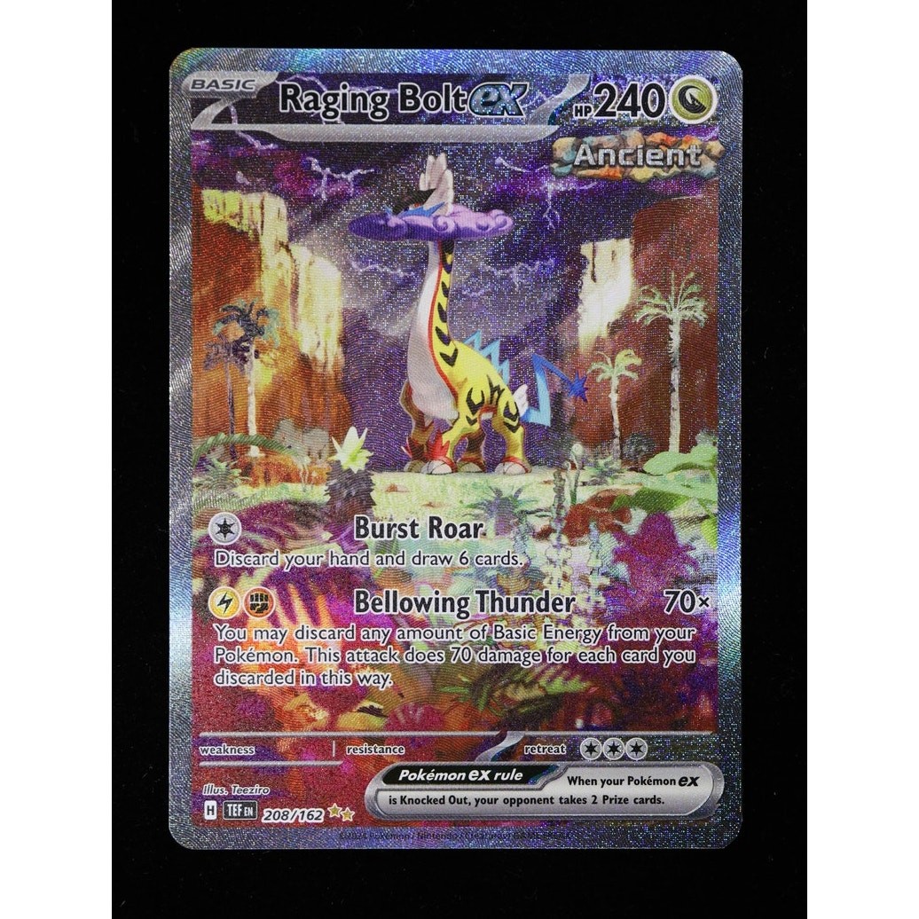 Pokemon Raging Bolt ex 208/162 SIR Special Illustration Rare Temporal Forces NM
