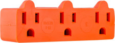 3-Outlet Extender, Grounded Wall Tap, 3-Prong, Multiple Plug, Power Splitter, Cr