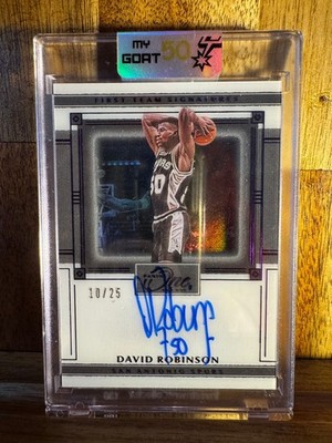 2020-21 One & One David Robinson First Team Signatures 10/25 - San Antonio Spurs