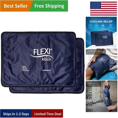 FlexiKold Gel Ice Packs - 2 Large Reusable Cold Compress 10.5''x14.5''