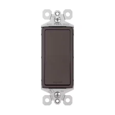 Radiant 15 Amp 120 Volt Single-Pole Decorator/Rocker Light Switch, Dark Bronze