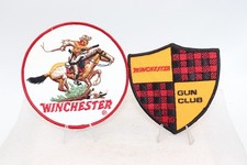 Winchester Horse Rider, Gun Club, Firearms Embroidered, Jacket Patches Lot of 2