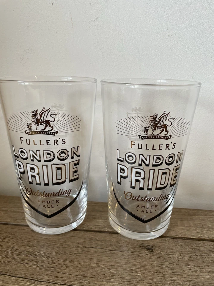 12 x New Premium Fuller's London Pride Ale Pint Glasses Pub, Man cave - Image 3 of 4