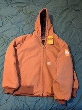 Carhartt Firm Duck Insulated Flannel Lined Active Jacket Large LooseFit New Tags