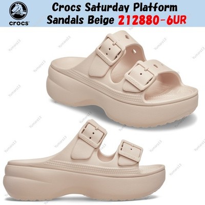 Crocs Saturday Platform Sandals Beige 212880-6UR Unisex Size