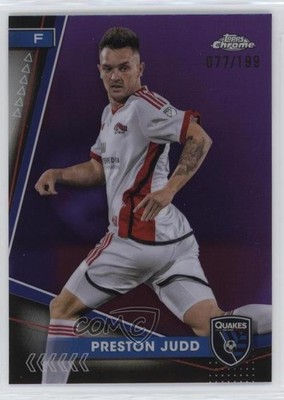 2024 Topps Chrome MLS Purple Refractor 77/199 Preston Judd #105 0vl1