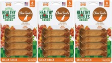 Nylabone Healthy Edibles Wholesome Dog Chews - Bacon Flavor 3 Pack