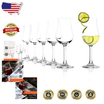 Set of 6 Stölzle Brandy Glasses - Classic Crystal Snifters, Dishwasher Safe, ...
