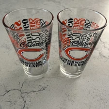 2 Boelter Chicago Bears Pint Glasses. Unused Condition