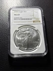 2026-W American Silver Eagle NGC MS69 $1 .999 Fine Silver Fresh Slab