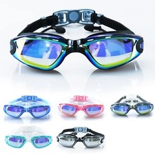 Clear Comfortable Swimming Goggles UV- Anti-Fog Swim Glasses Mirror Adult  Kids