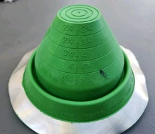 (15 Pk) #3 Roofjack Round EPDM Pipe Flashing Boot for Metal Roof, Dark Green