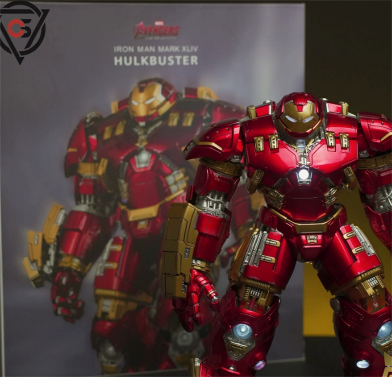 1/12 Comicave CS Iron Man MK44 Hulkbuster Metal LED Action Figure Model ...