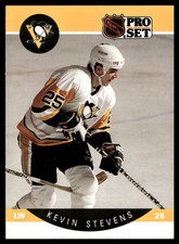Kevin Stevens 1990-91 Pro-Set NHL Hockey Rookie Card RC #240 Pittsburgh Penguins. rookie card picture