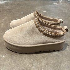 Mudd Tan Stormy Chunky Platform Mules Fleece Lining Women 9.5