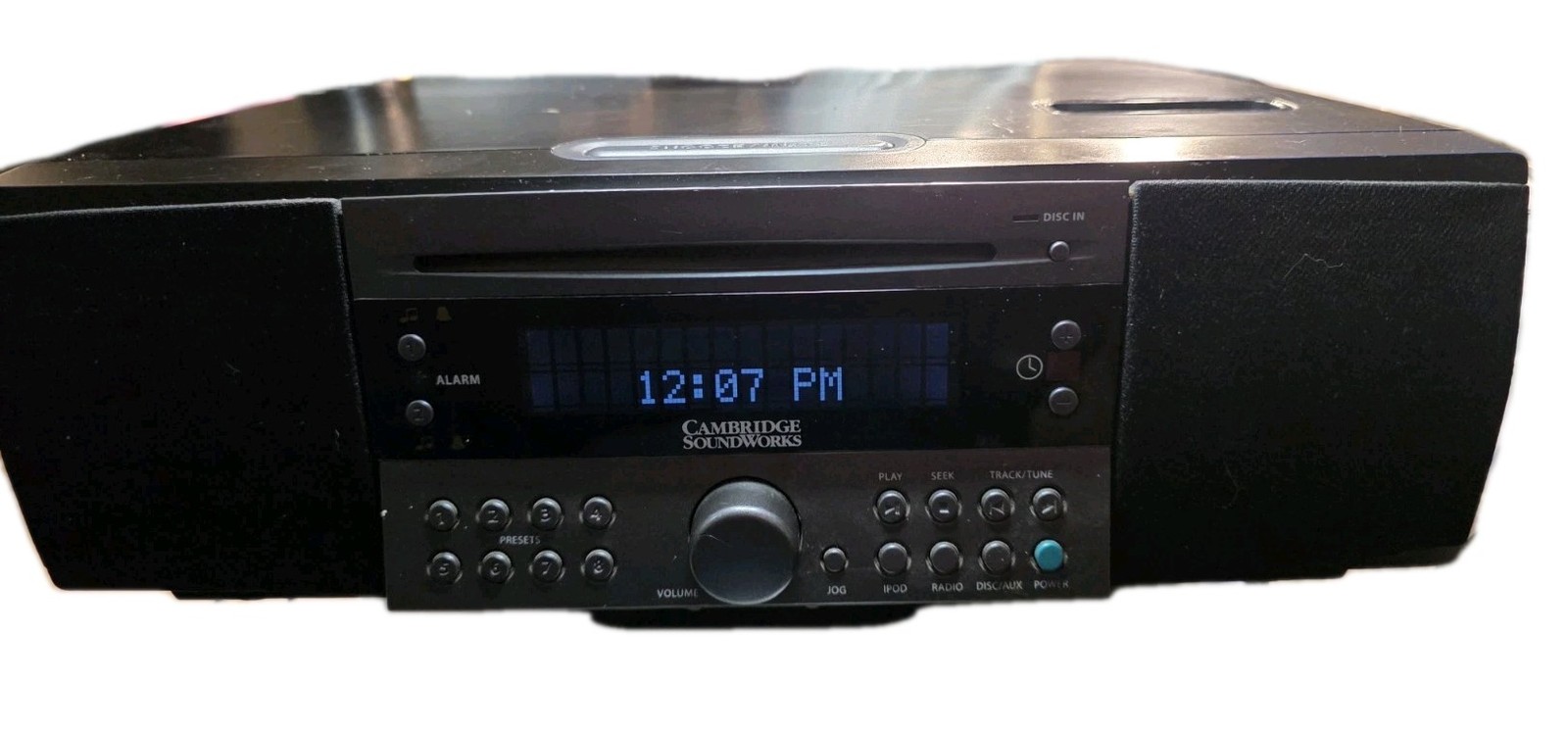 Cambridge SoundWorks Radio/CD 765i AM FM CD iPod Alarm Clock w/ Power Cord