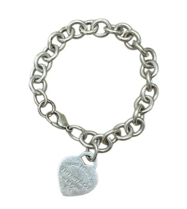 Tiffany & Co. Return to Tiffany Heart Tag 7.5 in Chain Bracelet 925