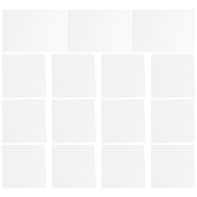  15 Stück in 1 Set Mesh Plastik Leinwand Blätter Kreuzstich Nähen Plastik