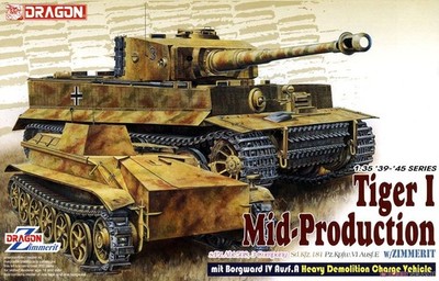 Pz.Kpfw.VI Ausf.E Tiger I Mid Production w/Zimmerit mit Borgward Dragon 6866