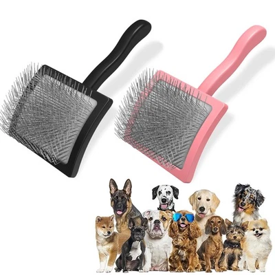 Chris Christensen Big G Coral Dog Slicker Brush for Shedding