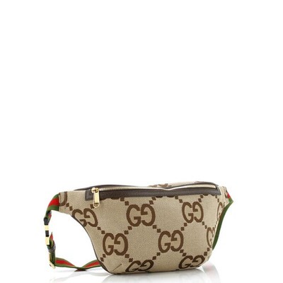 Pre-Owned Gucci Belt Bag Jumbo GG Canvas Large Authentic