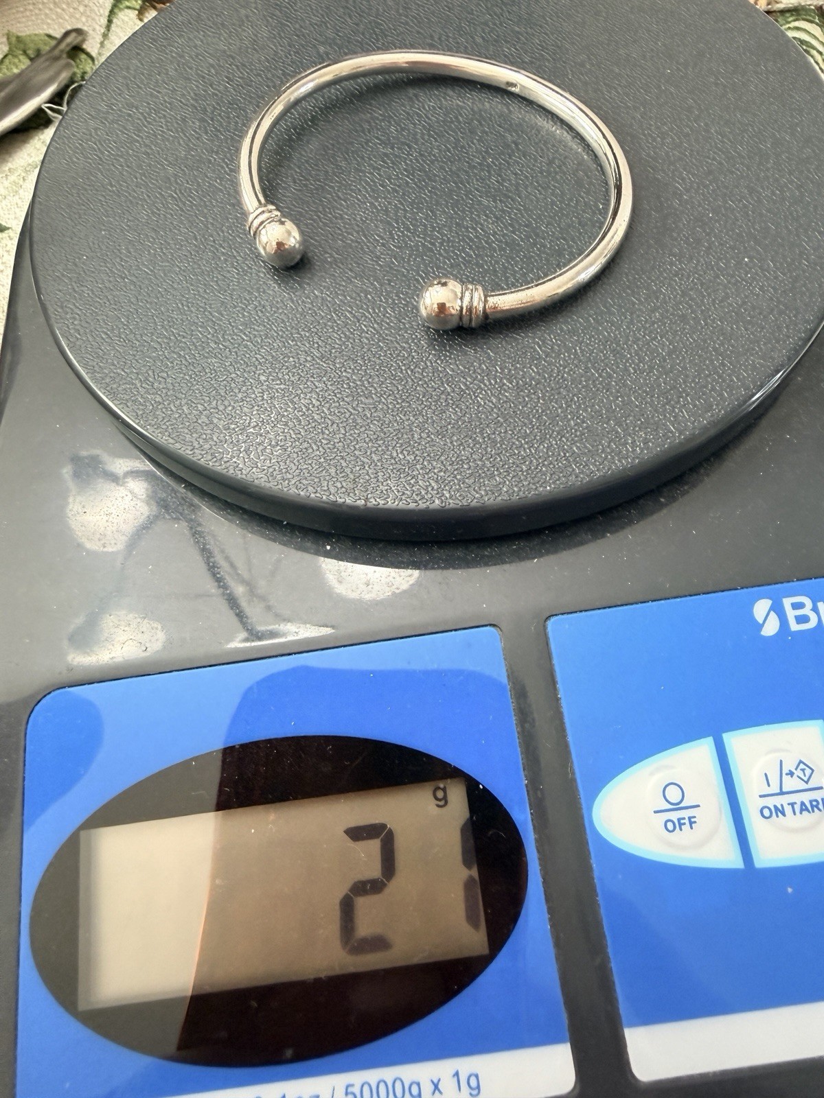 6.25’ Solid Sterling Silver 925 Cuff Bracelet, 21… - image 8