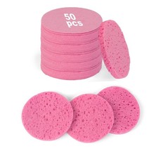 HUAXIN BIOTECHNOLOGY 50-Count Compressed Facial 1 Count Pack of 50 , Pink