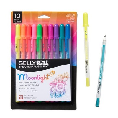 SAKURA Gelly Roll Moonlight Gel Pen Set, Bold 10 Count (Pack of 1), Bright 