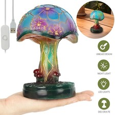Mushroom Table Lamp Plant Series Bedroom Bedside Flower Retro Night Lamp 15cm Uk