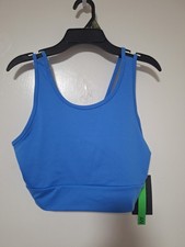 Girls XL 14 16 Athletic Works Sports Bra Blue Strappy Crossback Active Top NWT