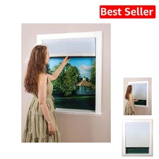 Elegant Cordless Pleated Window Shades 36''W x 64''H - Light Filtering, 2-Pack