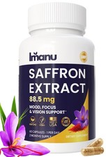 Saffron Supplement, Pure Saffron Extract 88.5mg for Mood, Focus Eye Support,...