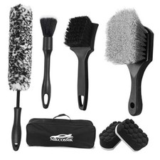 7Pcs Car Wheel Brush kit, Tire Brush, Wheel Cleaner Brush, Soft-bristled Rim