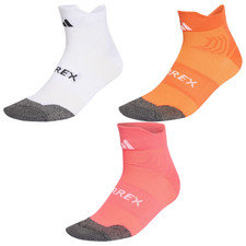adidas Terrex Climacool Trail Running Speed Ankle Socks Unisex White Orange Pink