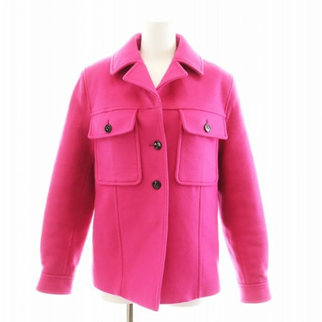 SAINT LAURENT (YSL) Saint Laurent Paris CPO GIACCA LANA CASHMERE MISTO CAPOSPALLA F34 ROSA 636256